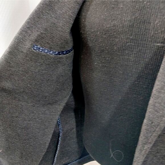 NWOT! JOSEPH ABBOUD! CHARCOAL GRAY FINE KNIT 3 BUTTON BLAZER, JACKET! SZ L - Picture 7 of 12